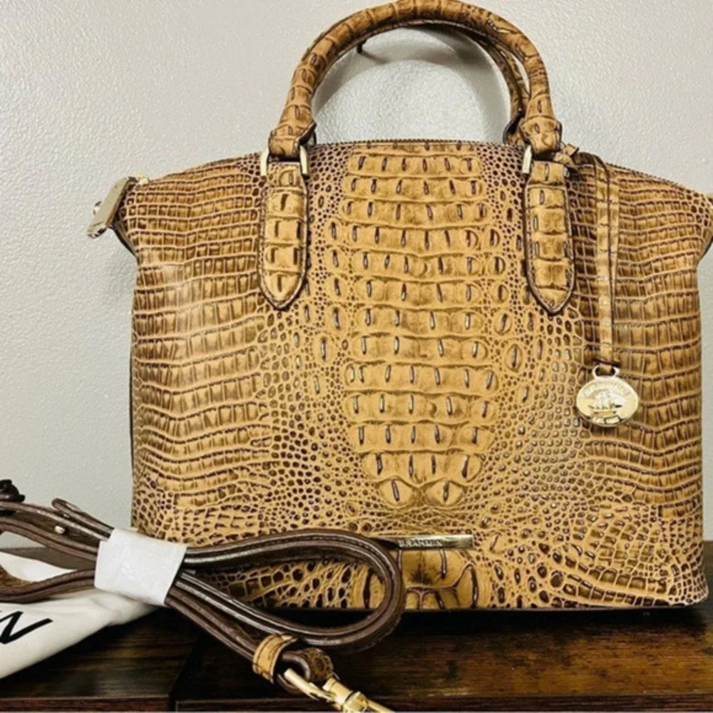 Brahmin Medium Duxbury Satchel – Vintage Gold Mini Melbourne – NWT